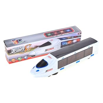 鉄道電動おもちゃ Amazon | PowerTRC 電動3Dライトニングトレインおもちゃ 自動